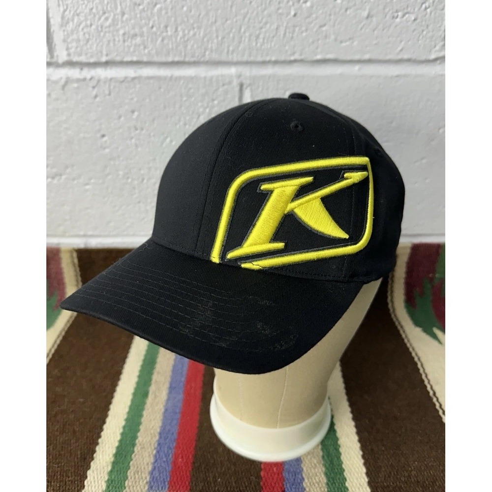 KLIM Flexfit Large Logo Rider Hat Yellow Black / Size L-XL